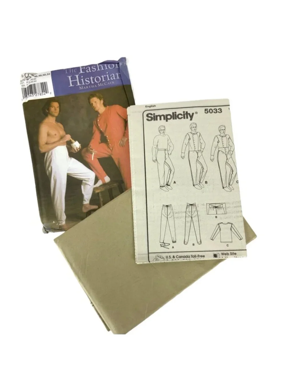 Simplicity 5033 Mens Costume Pattern Long Johns & Pants Sizes 46-52 New Uncut